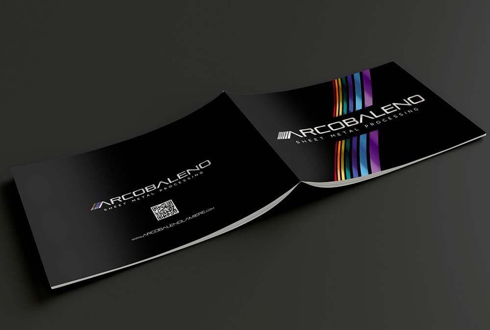 Dettaglio cover della brochure Arcobaleno lamiere realizzata da RM per comunicare