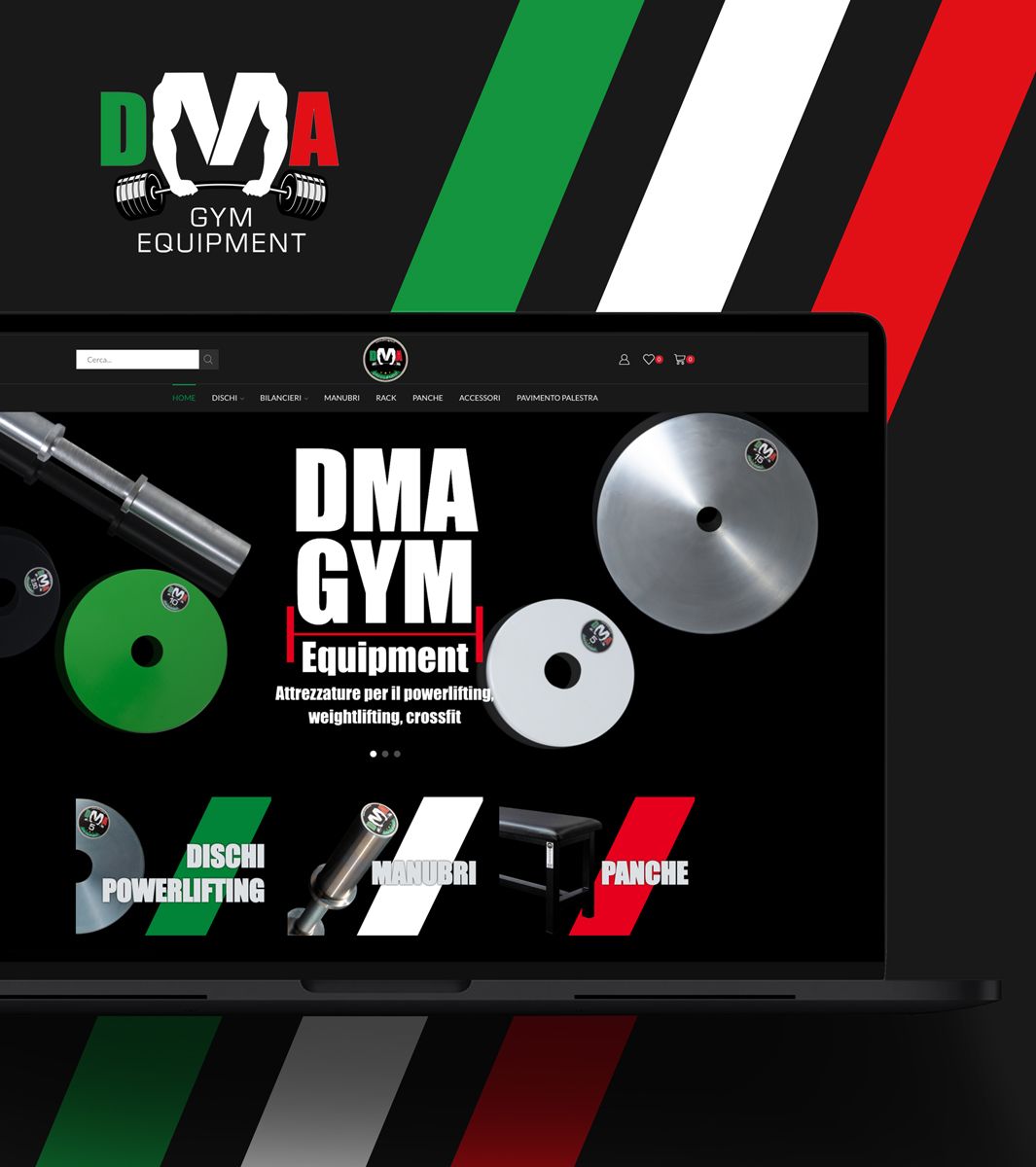 DMA - GYM Equipment - sito e-commerce realizzato da RM per comunicare